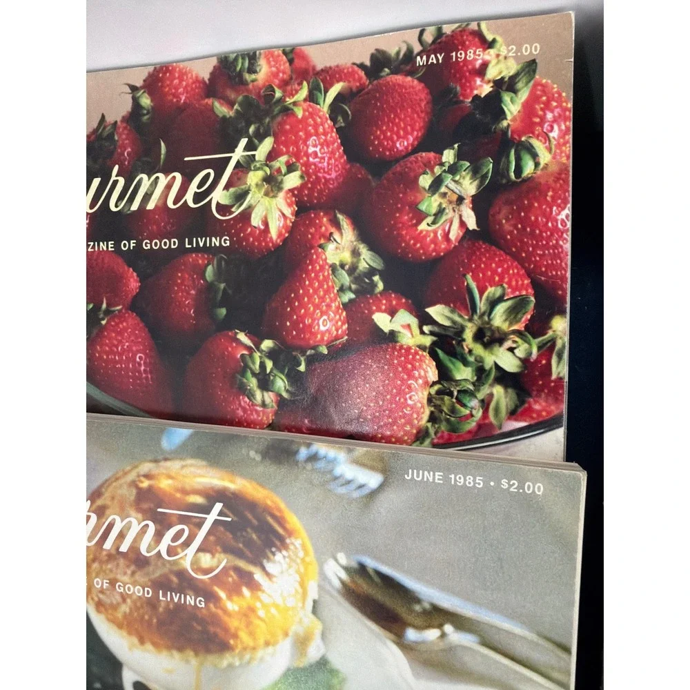 Vintage Food Magazine Lot Gourmet Food & Wine Bon Appetit 1985-2007 8 Issues